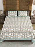 King Size Pure Cotton Hand Block Print Bedsheet Design 55