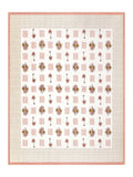 Hand Block Printed Cotton Super King Size Bedsheet(270x 270) (PALM TREE ORANGE)