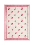 Cotton Single Size Quilt Hand Block Print for Light Winters (150x225 cm) (Maroon Leaf)