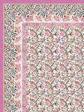 King Size Pure Cotton Hand Block Print Bedsheet (Block 4)