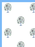 Hand Block Print Cotton King Size Bedsheet Blue TOL