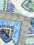 BLOCKS OF INDIA Hand Block Printed Cotton King Size Quilt (Grey Rose)
