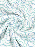 Cotton Single Size Quilt/ Rajai Hand Block Print for Light Winters (150x225 cm) (Turq Bel)