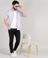 BLOCKS OF INDIA Cotton Hand Block Print Half Sleeves Summer Shirt for Men