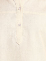 BLOCKS OF INDIA Cotton Solid Color Top for Women - Natural White