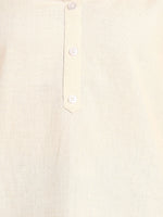 BLOCKS OF INDIA Cotton Hand Solid Color Kurti for Women - Natural White
