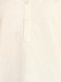 BLOCKS OF INDIA Cotton Hand Solid Color Kurti for Women - Natural White