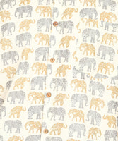 BLOCKS OF INDIA Cotton Hand Block Print Half Sleeves Summer Shirt for Men Brown Elephant