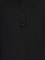 BLOCKS OF INDIA Cotton Hand Solid Color Kurti for Women - Black