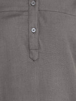 BLOCKS OF INDIA Cotton Solid Color Top for Women - Grey
