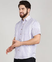 BLOCKS OF INDIA Cotton Hand Block Print Half Sleeves Summer Shirt for Men