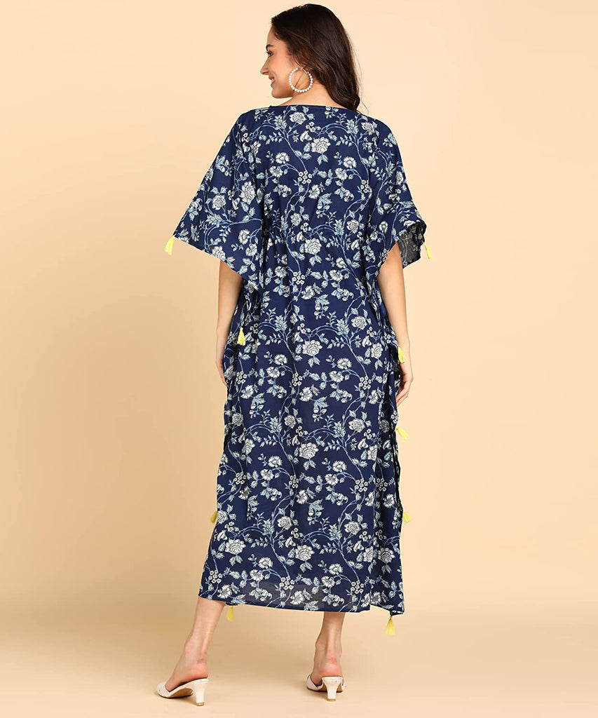 Anokhi Indischer Baumwollkaftan Hand Blockdruck Kaftan Strandmode Nacht 335586266316