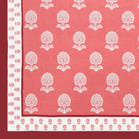 BLOCKS OF INDIA Hand Block Printed 300 TC Cotton Super King Size Bedsheet(106 x 106)