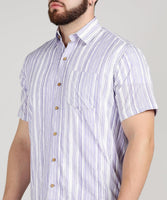 BLOCKS OF INDIA Cotton Hand Block Print Half Sleeves Summer Shirt for Men
