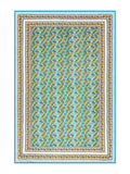 Cotton Single Size Quilt Hand Block Print for Light Winters (150x225 cm) (Blue gad buti)