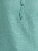 BLOCKS OF INDIA Cotton Hand Solid Color Kurti for Women - Green