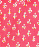 BLOCKS OF INDIA Cotton Hand Printed Long Kurti for Women