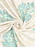 Cotton Single Size Quilt Hand Block Print for Light Winters (150x225 cm) (Light Green Tree)