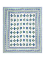 BLOCKS OF INDIA Hand Block Printed Cotton King Size Quilt (Grey Rose)