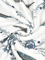 Cotton Single Size Quilt/ Rajai Hand Block Print for Light Winters (150x225 cm) (Grey Patti)