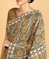BLOCKS OF INDIA Hand Block Print Cotton Sarees For Women with Unstitched Blouse Piece Color 11