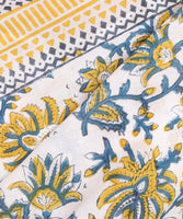 BLOCKS OF INDIA Hand Block Print Cotton Sarees For Women with Unstitched Blouse Piece Color 14