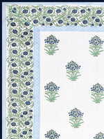 Cotton Dohar / Blanket King Bed Size Hand Block Printed (Blue Anar)