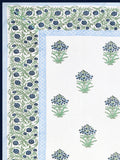 Cotton Dohar / Blanket King Bed Size Hand Block Printed (Blue Anar)