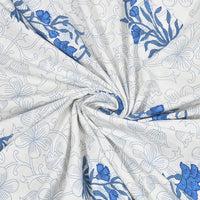 PURE COTTON RAJASTHANI HAND BLOCK PRINT SIX SEATER TABLE CLOTH (BLUE BUTA)