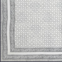 BLOCKS OF INDIA Hand Block Printed Cotton Summer Single Size Reversible Printed Malmal Dohar Blue Grey Boota