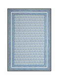 BLOCKS OF INDIA Hand Block Printed Cotton Summer Single Size Reversible Printed Malmal Dohar Blue Grey Jaal