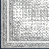 BLOCKS OF INDIA Hand Block Printed Cotton Summer Single Size Reversible Printed Malmal Dohar Blue Grey Paan