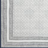 BLOCKS OF INDIA Hand Block Printed Cotton Summer Single Size Reversible Printed Malmal Dohar Blue Grey Paan