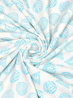 Cotton Dohar / Blanket King Bed Size Hand Block Printed (Blue Kairi)