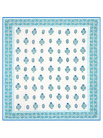 Cotton Dohar / Blanket King Bed Size Hand Block Printed (Blue Kairi)