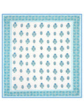Cotton Dohar / Blanket King Bed Size Hand Block Printed (Blue Kairi)