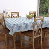 Pure Cotton Table Cloth Rajasthani Hand Block Printed (BLUE LEAF)