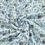 Cotton Single Size Quilt Hand Block Print for Light Winters (150x225 cm) (Blue tol)