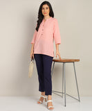 Women Cotton Pant Trouser Regular Fit with Two Pocket for Office School Formal Casual Daily Use Blue Pant