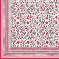 Cotton Dohar / Blanket King Bed Size Hand Block Printed (Pink Paisley)