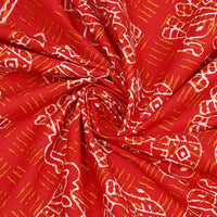 Pure Cotton Table Cloth Rajasthani Hand Block Printed (Red Elephant)