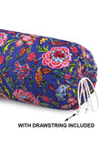 Rajasthani Handmade Hand Block Print Cotton Bolster Cover , Blue Jaal (2 Pcs)