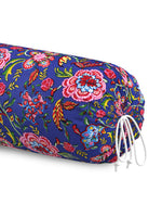Rajasthani Handmade Hand Block Print Cotton Bolster Cover , Blue Jaal (2 Pcs)