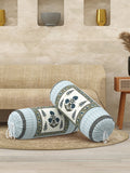 Rajasthani Handmade Hand Block Print Cotton Bolster Cover , Color 27 (2 Pcs)