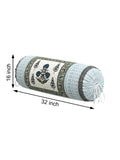 Rajasthani Handmade Hand Block Print Cotton Bolster Cover , Color 27 (2 Pcs)