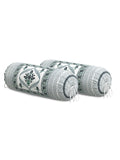 Rajasthani Handmade Hand Block Print Cotton Bolster Cover , Color 29 (2 Pcs)
