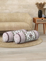 Rajasthani Handmade Hand Block Print Cotton Bolster Cover , Color 30 (2 Pcs)