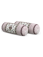Rajasthani Handmade Hand Block Print Cotton Bolster Cover , Color 30 (2 Pcs)
