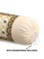 Rajasthani Handmade Hand Block Print Cotton Bolster Cover , Color 33 (2 Pcs)