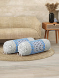 Rajasthani Handmade Hand Block Print Cotton Bolster Cover , Color 34 (2 Pcs)
